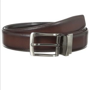 🎁 💝 New Perry Ellis Men's Burnished Edge Reversible Bl